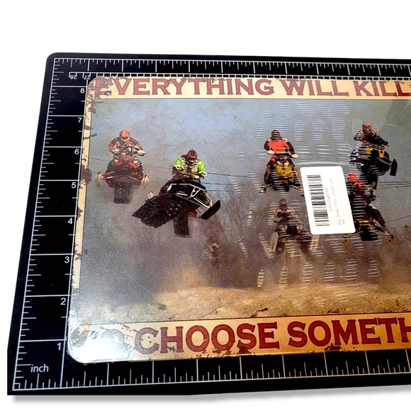 Snow Racing Tin Sign - Picture 2 of 4